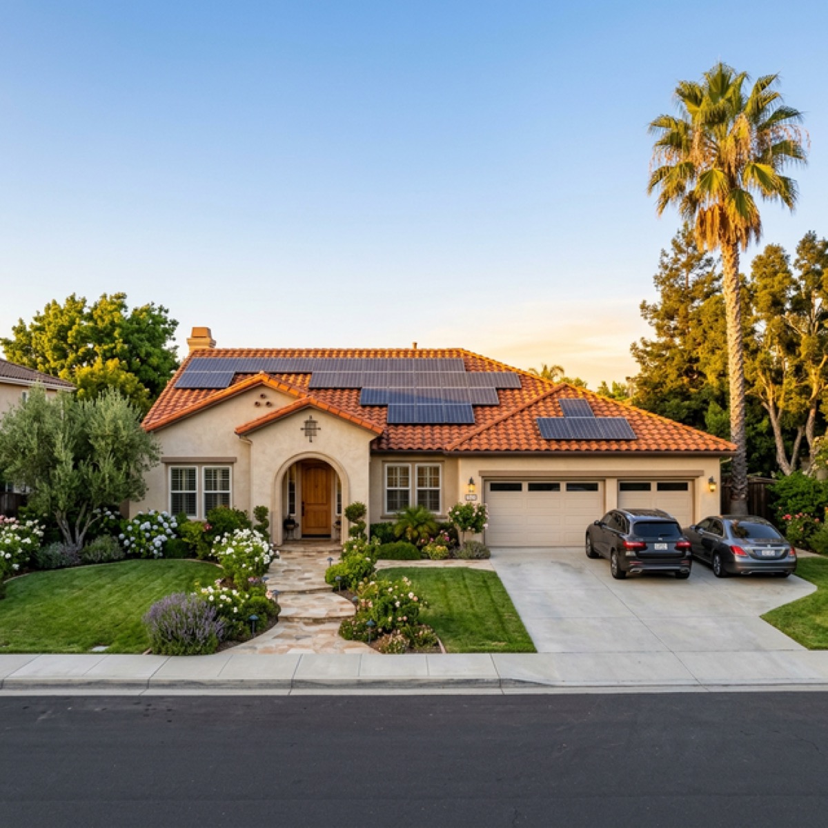California home with solar panels